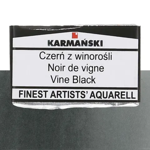 Farba akwarelowa Karmański kostka S1 - 454 Czerń z winorośli