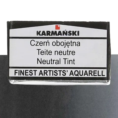 Farba akwarelowa Karmański kostka S1 - 450 Czerń obojętna