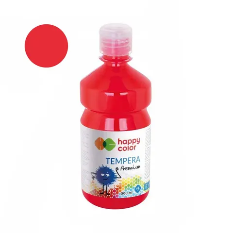 Farba tempera Premium Happy Color 500ml - 2 Czerwony