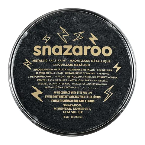 Farba do twarzy Snazaroo metaliczne 18 ml - 110 Electric Black