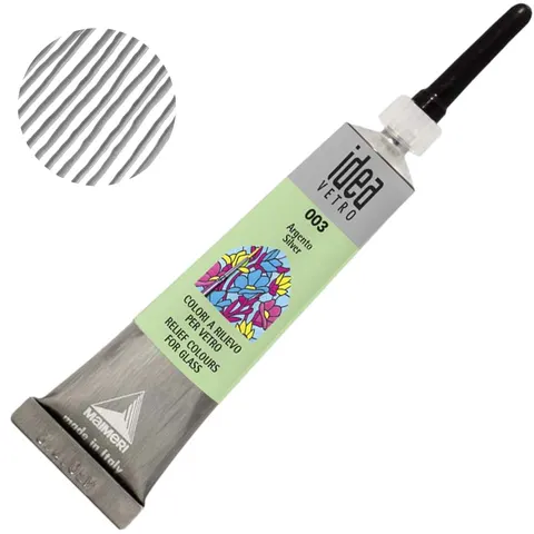Konturówka do szkła Idea Vetro Relief 20 ml - 003 Silver