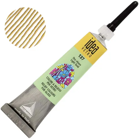 Konturówka do szkła Idea Vetro Relief 20 ml - 137 Light Gold