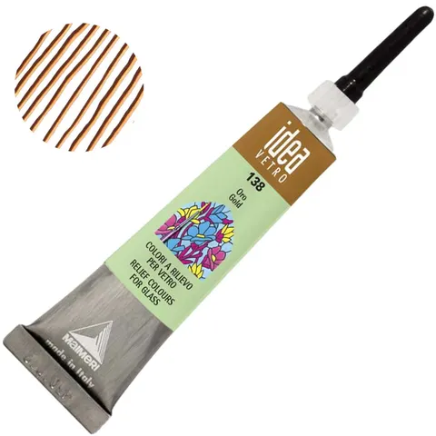 Konturówka do szkła Idea Vetro Relief 20 ml - 138 Gold