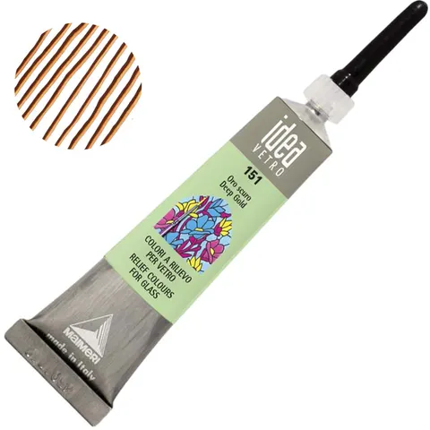 Konturówka do szkła Idea Vetro Relief 20 ml - 151 Deep Gold