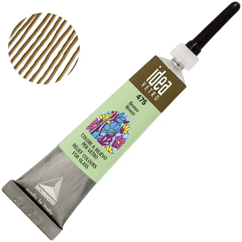 Konturówka do szkła Idea Vetro Relief 20 ml - 475 Bronze