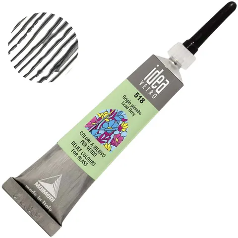 Konturówka do szkła Idea Vetro Relief 20 ml - 518 Lead Grey