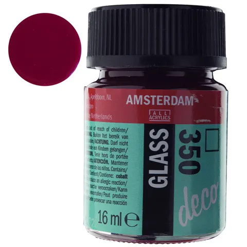 Farba do szkła Amsterdam Glass Deco 16 ml - 350 Fuschia
