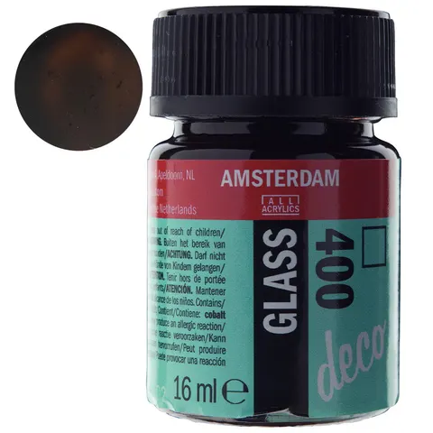 Farba do szkła Amsterdam Glass Deco 16 ml - 400 Brown