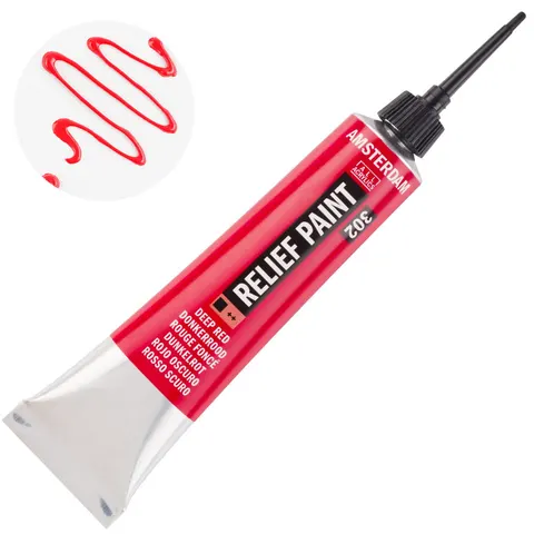 Konturówka Relief Paint Amsterdam 20 ml - 302 Deep Red