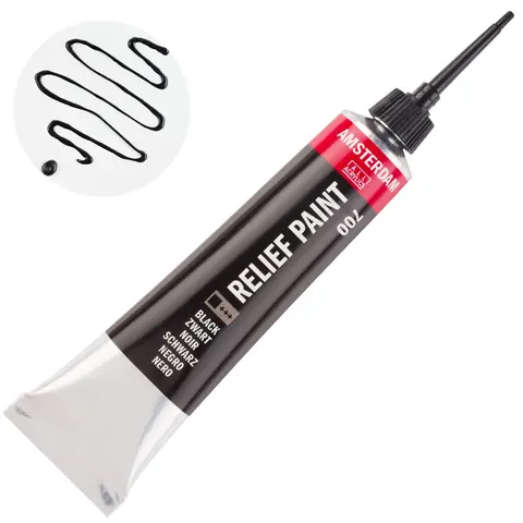 Konturówka Relief Paint Amsterdam 20 ml - 700 Black