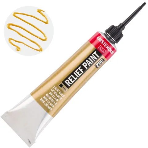 Konturówka Relief Paint Amsterdam 20 ml - 802 Light Gold