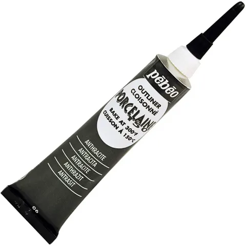 Konturówka Pebeo Porcelaine 150°C 20 ml - 06 Anthracite Black
