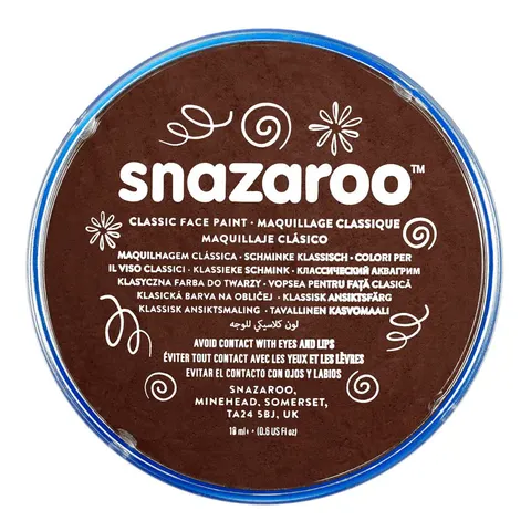 Farba do twarzy Snazaroo 18 ml - 999 Dark Brown