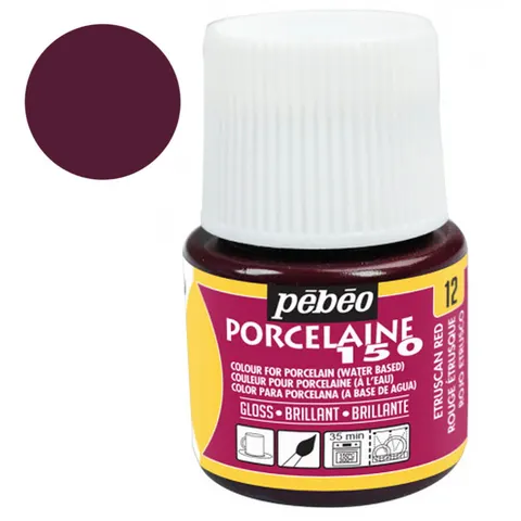 Farba do porcelany Pebeo Porcelaine 150°C 45 ml - 12 Etruscan Red