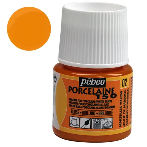 Farba do porcelany Pebeo Porcelaine 150°C 45 ml - 02 Marseilles Yellow