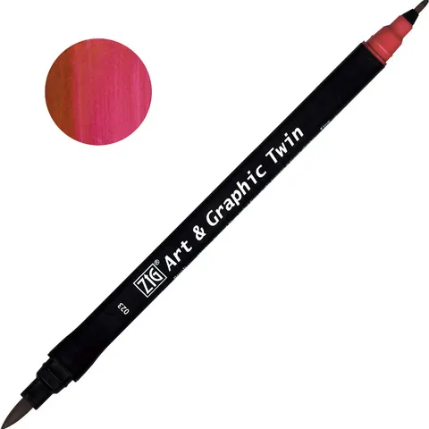 Pisak ZIG Art & Graphic Twin Kuretake - 023 Wine Red