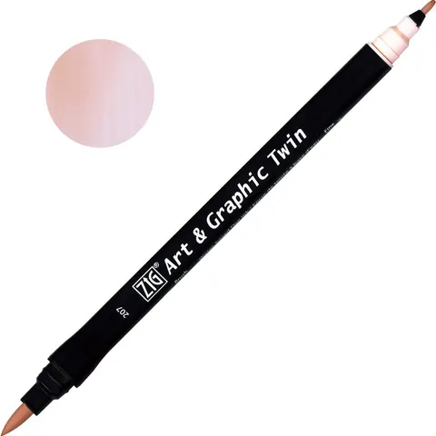 Pisak ZIG Art & Graphic Twin Kuretake - 207 Pale Pink