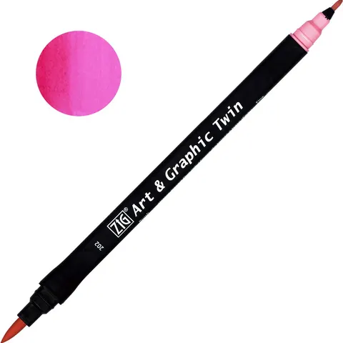 Pisak ZIG Art & Graphic Twin Kuretake - 202 Peach Pink