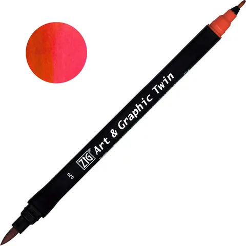 Pisak ZIG Art & Graphic Twin Kuretake - 029 Carmine Red