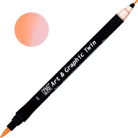 Pisak ZIG Art & Graphic Twin Kuretake - 220 Tea Rose
