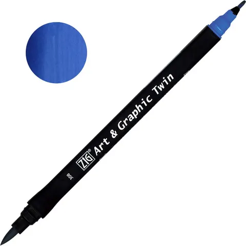 Pisak ZIG Art & Graphic Twin Kuretake - 308 Cornflour Blue