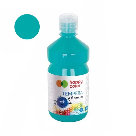 Farba tempera Premium Happy Color 500ml - 39 Turkusowy