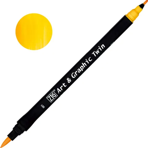 Pisak ZIG Art & Graphic Twin Kuretake - 001 Yellow
