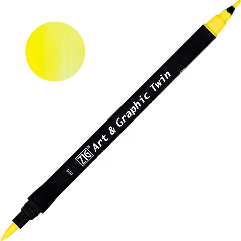 Pisak ZIG Art & Graphic Twin Kuretake - 010 Lemon Yellow