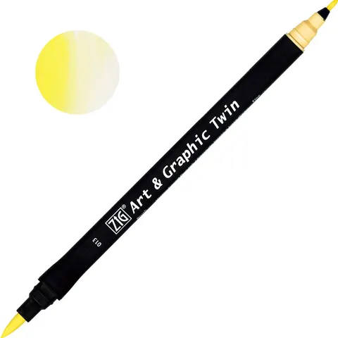Pisak ZIG Art & Graphic Twin Kuretake - 013 Pale Yellow