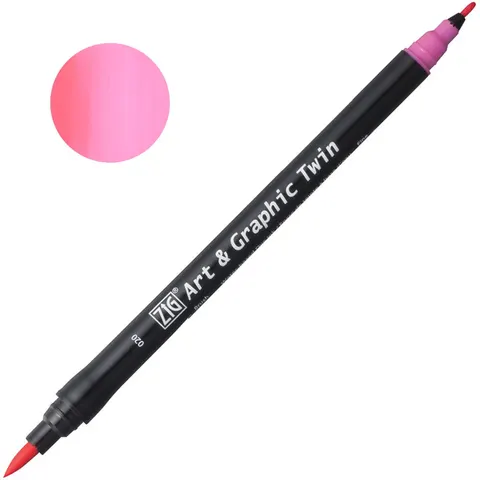 Pisak ZIG Art & Graphic Twin Kuretake - 021 Light Pink
