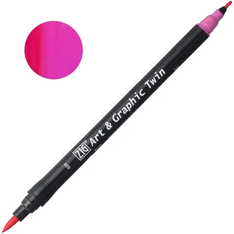 Pisak ZIG Art & Graphic Twin Kuretake - 020 Pink