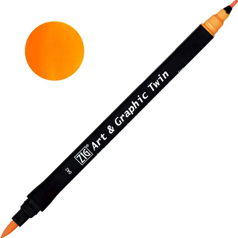 Pisak ZIG Art & Graphic Twin Kuretake - 042 Bright Yellow