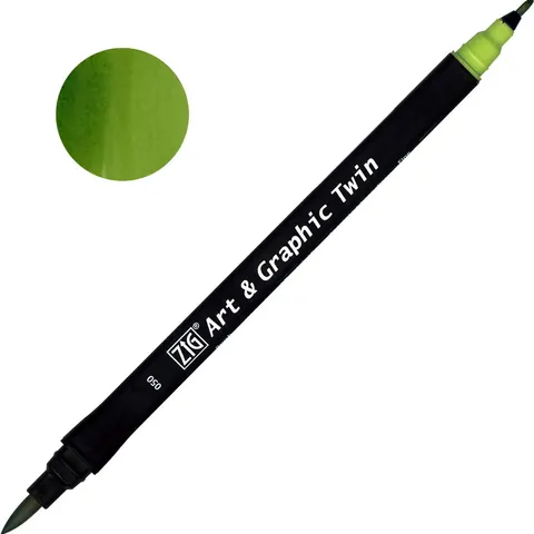 Pisak ZIG Art & Graphic Twin Kuretake - 050 Light Green