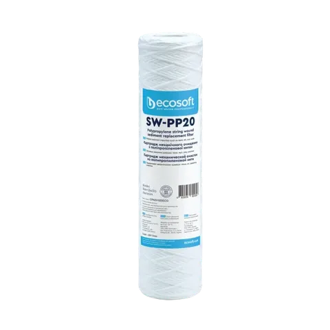 Ecosoft sznurkowy wkład sedymentacyjny PP 2,5″x10″ 20 μm
