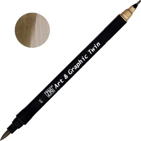 Pisak ZIG Art & Graphic Twin Kuretake - 075 Brick Beige