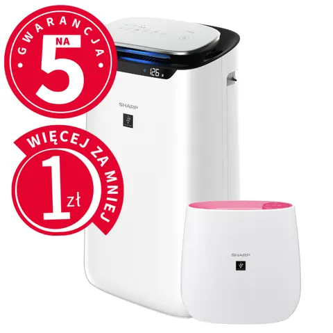 Sharp FP-J60EU-W oczyszczacz z jonizatorem powietrza + Sharp FP-J30EU- GRATIS