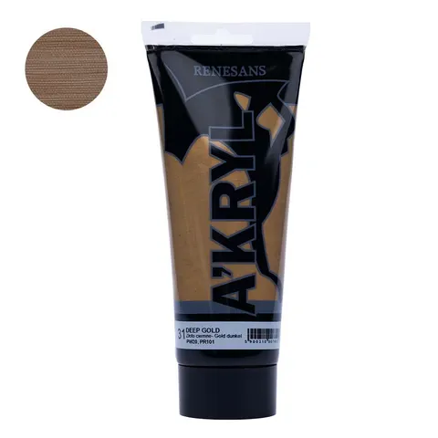 Farba akrylowa Renesans A'kryl 200 ml - 31 Ciemne Złoto