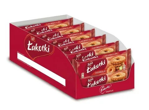 San Łakotki Deserowe ciastka kruche herbatniki 12 x 168 g karton