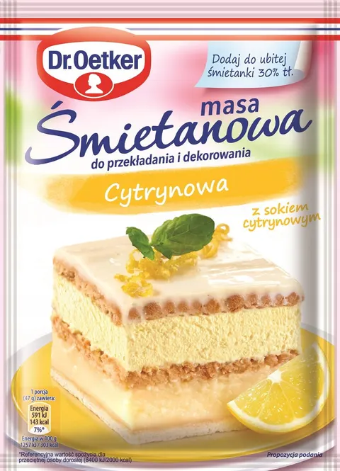 Dr.Oetker Masa Śmietanowa Cytrynowa 70 g