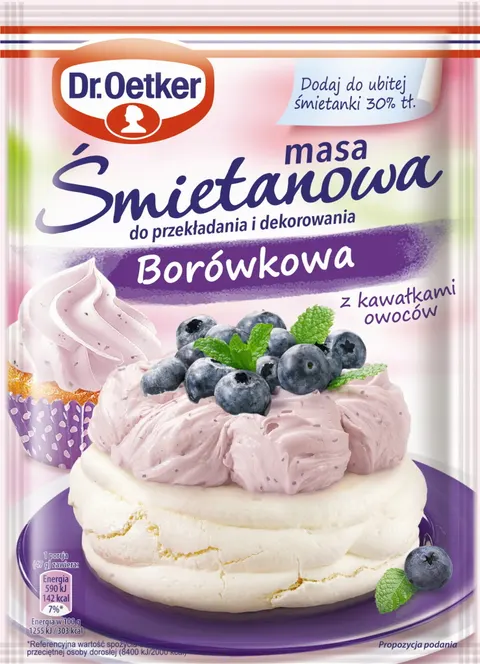Dr.Oetker Masa Śmietanowa Borówkowa 65 g