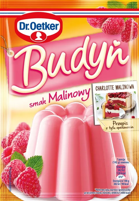 Budyń malinowy – Dr. Oetker
