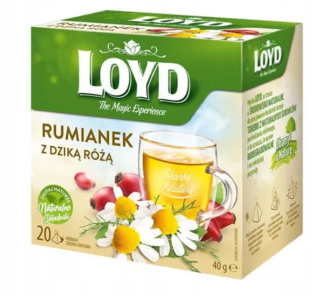 LOYD Herbata Ziołowa Rumianek z Dziką Różą 20 Torebek