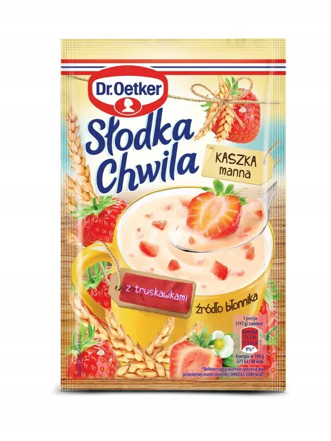 Dr.Oetker Kaszka manna Słodka chwila z truskawkami 47,5 g Truskawka