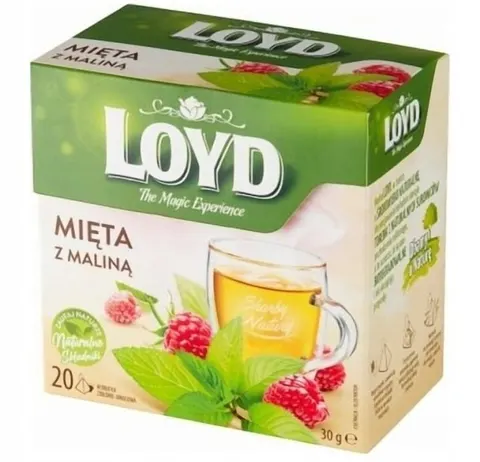 LOYD Herbata Ziołowa Mięta z maliną 20 piramidek