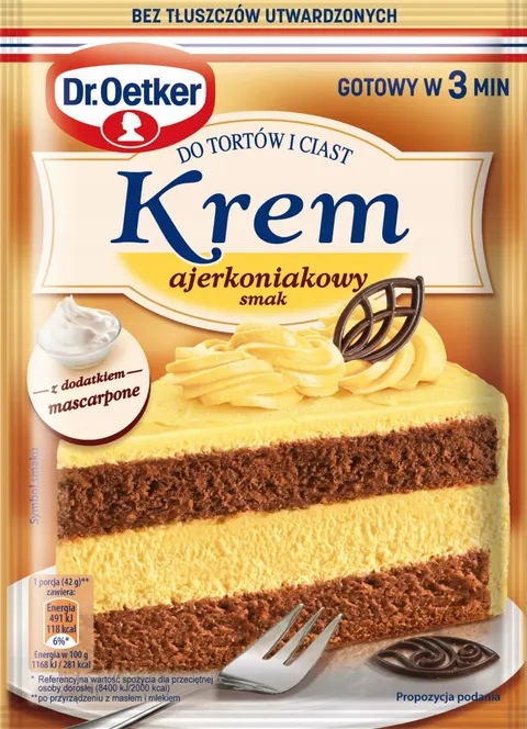 Dr.Oetker Krem do ciast i tortów smak ajerkoniakowy 105 g