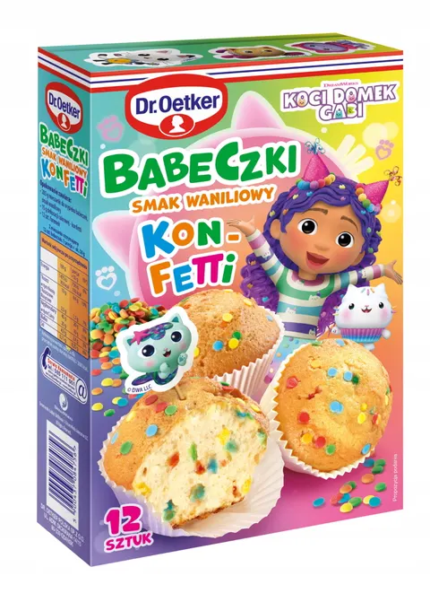 Dr.Oetker Ciasto w proszku Babeczki Gabi Waniliowe Konfetti 300 g