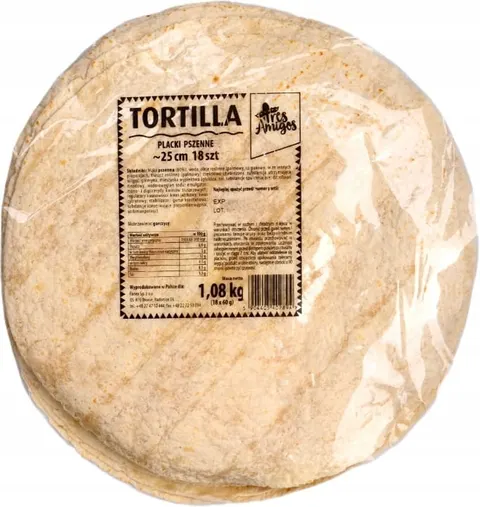 TRES AMIGOS Tortilla pszenna 25 cm 18 szt. placki pszenne