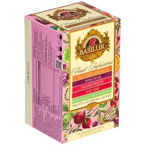 Basilur Zestaw herbat 5 SMAKÓW Basilur Fruit Infusions Vol.IV OWOC saszetki - 20x2g
