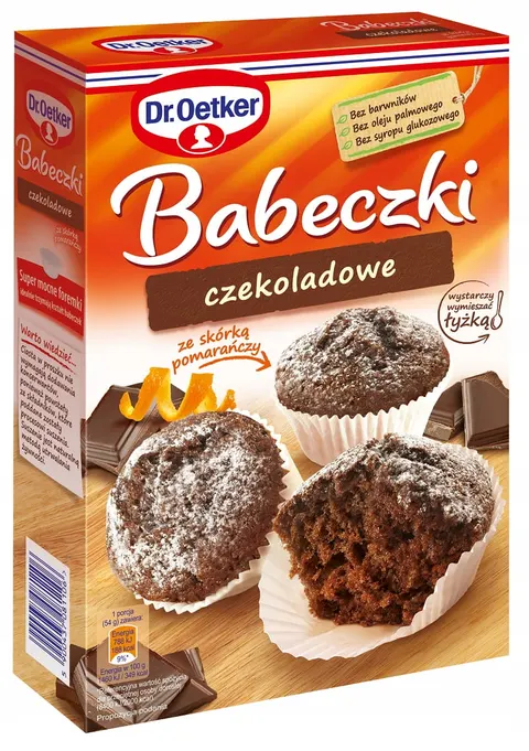 Dr.Oetker Babeczki czekoladowe 335 g ze skórką pomarańczy