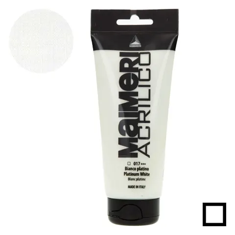 Farba akrylowa Maimeri Acrilico 200 ml - 017 Platinum white
